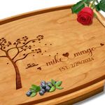 Handmade in Canada - Personalized Cutting Board - Unique Wedding Gift Idea for Couples, Anniversary, Bridal Shower, Housewarming - Christmas Gift for Couples - Custom Charcuterie & Cheese Board