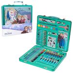 Disney Frozen Kids Art Set 40 Plus Pieces Kids Colouring Sets Paints Colouring Pencils Markers Crayons Gifts for Girls (Green/Multi)