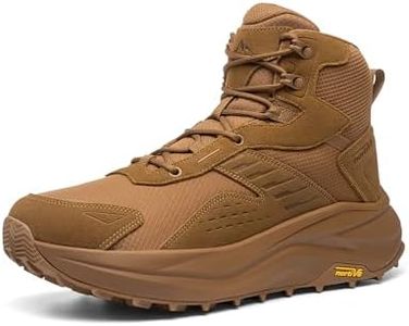 NORTIV 8 Men's Wide Toe Box Hiking Boots Low Drop Waterproof Outdoor Trekking Camping Shoes Katahdin, Coyote, 9.5