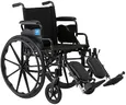 Medline Lightweight Wheelchair for Adults With Swing-Back, Desk-Length Arms, Elevating Leg Rests; 20" x 16"D Seat
