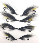 BestCity Fly Fishing Salmon Flies SILVER STOATS TAIL Doubles sizes 4-10 Pack of 8 flies #151A