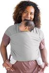 Boba Baby Wrap Carrier – Original Baby Sling Carrier for Newborns (7–35 lbs), Soft, Secure, Hands-Free & Ergonomic, Ideal for Comfortable Bonding, New Parents (Serenity Light Grey)