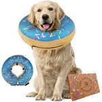 Inflatable Dog Collar | Great Alternative to a Dog Cone or a Dog Cone Collar | Our Super Comfy Dog Doughnuts Make Excellent Recovery Collars For Dogs | Suitable for Large Dogs (Blue)