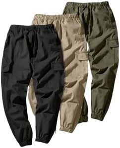 GORGLITTER Boy's Cargo Pants Casual 2 Piece Hiking Joggers Track Pants