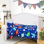 JISEN Crib Bedding Set for Boys 3 P