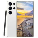 C25 Ultra Cell Phone Unlocked Phones 2025 Android 14 Mobile Phone with Build-in Pen, 12GB+512GB, 7" Display, 108MP+68MP Camera 8000 mAh 5G Dual SIM Smartphone (White)