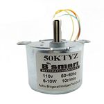 Bringsmart 50KTYZ 110V 10rpm AC Synchronous Motor CW/CCW Gear Motor Low Noise Slow Speed Reducer Motor for Barbecue Motor