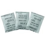 Electrobot 1 Gram Pure & Safe Silica Gel Packets Desiccant Dehumidifiers, 50, Whte