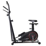 Durafit91™ Powerstride Elliptical Cross Trainer |7 Kg Flywheel | Max User Weight 130 Kg | 8 Levels Magnetic Adjustable Resistance| Adjustable Seat | LCD Display
