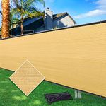 Cisvio 4ftx50ft Fence Privacy Screen Heavy Duty 170 GSM Windscreen Fabric Privacy Screen Covering Mesh Fencing For Decorative Fences Outdoor Patio, Backyard, Pool, Deck, Sand