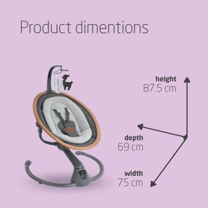 Maxi-Cosi Cassia Electric Baby Swing – Soothing Motion, Adjustable Seat