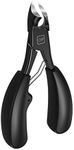 Toe Nail Clippers For Thick Nails,Toenail Heavy Duty Clipper For Seniors, Super Sharp Curved Blade Ingrown & Toenail Precision Pedicure Tool,opove X5 Black