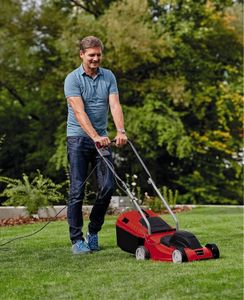 Einhell Electric Lawn Mower, 32cm Cutting Width, 30L Grass Box – Lightweight Corded for Small Gardens