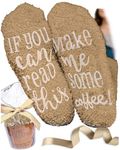 LUXE LIFESTYLE Gifts for Her - Funny “If You Can Read This Bring Me Some Coffee!” Cupcake Socks - Birthday Gifts for Women