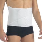 Pavis - Abdominal Binder, Postpartum Post-Operative Post-Surgery Wrap, 24cm, Umbilical Hernia Support Belt for Men and Women (White, XXX Large)