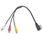 AMI MMI RCA 3RCA DVD Video Audio Input AUX Cable Wire For VW For Audi A3 A4 A6 A7 A8 Q5 Q7 R8 CAR-BA65 C/5