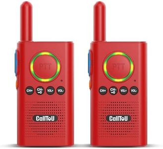 CallToU 2 Way Intercom for Elderly 3300FT Rechargeable 1000mAh Battery, VOX, Ideal for Caregivers & Emergencies Intercoms Wireless for Home/Outdoor Family Communication Red