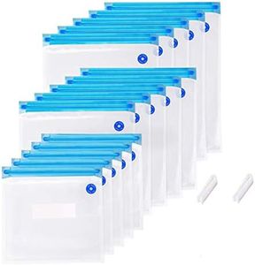 Bolsas de Almacenamiento para Sellador al Vacío, 15 Bolsas Reutilizables para Sellador de Alimentos al Vacío, Kit de Bolsa Sous Vide de 3 Tamaños, para Almacenamiento Al Vacío, Preparación de Comidas