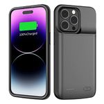 Battery Case for iPhone 14/13 (6.1 inch) Upgraded 7000mAh Slim Portable Protective Charger Case Rechargeable Extended Battery Charging Case Compatible with iPhone 14/13