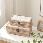 DECOR4SEASON Wooden Box Set of 2 - 