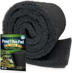 Aquatic Experts Classic Koi Pond Filter Pad COARSE – Black Bulk Roll Pond Filter Media, Rigid Ultra-Durable Latex Coated Fish Pond Filter Material US, (3/4" - 1" x 12" x 72")