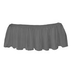 bkb Solid Ruffled Round Crib Skirt, Grey