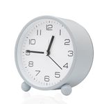 Lamisola Analog Alarm Clock with Night Light,Snooze, Keep Up On time Bedside Clock White