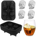 Ice Cube Tray with Lid, 3D Stereo Skull Silicone Mold Bar Personality Creative, Ice Molded Ice Box, Used for Drinks and Drinks