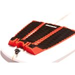 DORSAL Three (3) Piece Surfboard Traction Pad with Tail Block Standard Black/Red