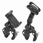 Mic Stand Phone Holder Clip 180° Rotation Flexible Microphone Arm Mount Clamp for all Handheld Transmitters Microphone Holder, Bike Cellphone Holder for Live Broadcast, Recording, Riding