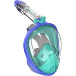 G2RISE SN01 Full Face Snorkel Mask with Detachable Camera Mount, Anti-Fog and Foldable Design, Advanced Breathing System for a Safe Adults/Kids Snorkeling Experience