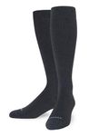 Comrad Nylon Knee High Socks - 15-20mmHg Graduated Compression Socks - Soft & Breathable Support Unisex Socks, Heather Charcoal, M