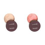 LAKMÉ Rose Face Powder For Oily Skin Type, Soft Pink, 40G And Rose Natural Face Powder For Skin Type, Warm Pink, 40G