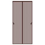 Shuban Door Mosquito Net with Magnet Fiberglass Curtain - Self Sealing, Hands Free Mesh Partition Keeps Bugs Out - Pet and Kid Friendly with Stay Open Buckle for All Door Types (100X210Cm-Brown)