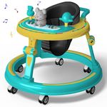 StarAndDaisy 360 Baby Walker 6-24 Months / 7 Level Height Adjustment Walker for Kids Boy and Girl with Intergrated RGB Lights, Switchable Food & Musical Toy Tray/Premium Baby Activity Walker