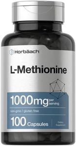 Horbaach L Methionine 1000 mg | 100 Capsules | Non-GMO, Gluten Free | Free Form Supplement