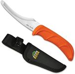 OUTDOOR EDGE Zip Blade - 4.0" Fixed Blade Hunting Knife for Skinning and Gutting Big Game - Includes Black Nylon Belt Sheath - Deer Gutting Knives