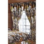 The Woods White Camouflage 5pc Curtain Set by Regal Comfort For Hunters Cabin or Rustic Lodge Teens Boys and Girls (Curtain , White)