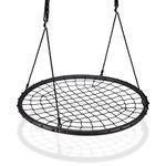 Relaxdays Nest Net, 120cm, Garden Swing for Children & Adults, For up to 150 kg, Adjustable, Black, Composite, One Size