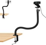 Mippko Webcam Stand for Desk,50cm Gooseneck Arm Compatible with Logitech Webcam C920 / C920S / C920x / C922 / C922x / C925e / C930 / C930e / C615 / C960 / BRIO 4K / NexiGo N60 / iPhone/Ring Light