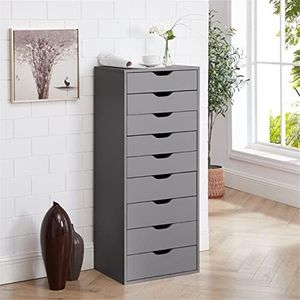 9-Drawer Office File Storage Cabinet by Naomi Home Gray