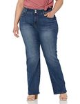 Angels Forever Young Women's Curvy Bootcut Jeans, Steel, 18 Plus