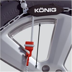 König XG-12 PRO Snow Chains – Heavy Duty, Size 247