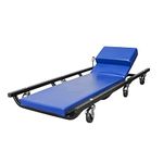 BIG RED ATR6452UR Torin Rolling Garage/Shop Creeper: 40" Padded Mechanic Cart with Adjustable Headrest and 6 Casters, Blue