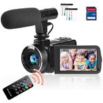 4K Video Camera Camcorder, 48MP 30FPS YouTube Vlogging Camera Recorder,18X Digital Zoom IR Night Vision Camcorder,3.0" 270°Rotating Touch Screen,Microphone, Remote, 2 Batteries,32GB SD Card