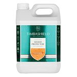 Timbashield - Solvent Based Wood Protector - Golden - 5L - Wood Stain & Waterproof Protection - Protection from Dry-Film Fungal Growth - Treatment for Sheds, Fences & General Garden Furniture