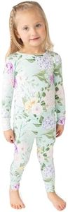 Posh Peanut Girls Pajamas - Soft, Viscose from Bamboo PJs for Kids - Matching, Long Sleeve Toddler Pajamas for Girls (18-24 Months) Erin