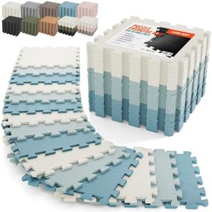 AIRHOP 216 PCS Gym Floor Mat, EVA Foam Puzzle Gym Mat, High-Density Interlocking Foam Floor Tiles for Home Gym, Play Workout Garage Kitchen Flooring 12.6"x12.6"x0.4"