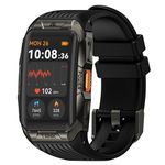 KOSPET Tank X2 Smart Watch, Fitness Tracker with 24/7 Heart Rate, Blood Oxygen Monitor, Sleep Tracker, Blutooth Call, Stainless Steel Unibody, 1.64”AMOLED Always-on Display, AI Voice Assistant