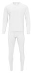 Rocky Thermal Underwear for Men (Thermal Long Johns Set) Shirt & Pants, Base Layer w/Leggings/Bottoms Ski/Extreme Cold (White - Heavyweight Fleece/Medium)